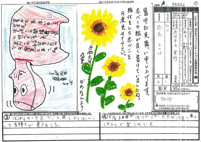 審査員特別賞　栃木県　鹿沼市立粟野小学校　６年　奈良　よつば