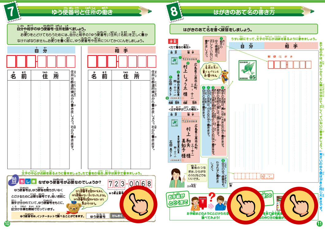7 ゆう便番号と番号と住所の番号と住所の働き 8 はがきのあて名の書き方